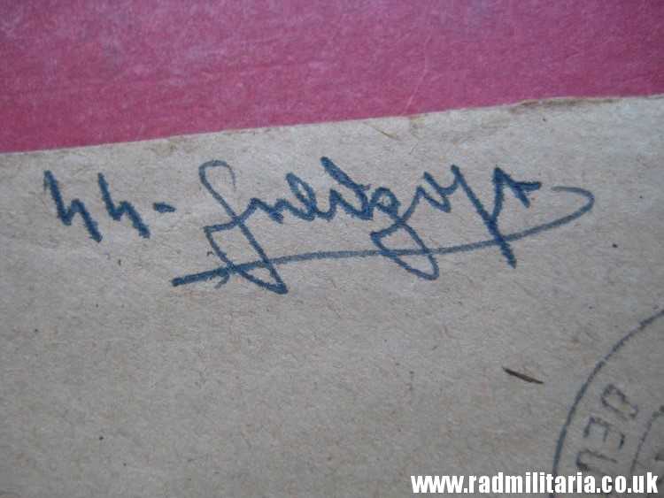 & WW2 German Waffen SS FELDPOST empty ENVELOPE - original DOCUMENT stamp: Waffen SS 2./SS.Pz. .Ausb.Abt.2. - 26.4.1944 - Image 10