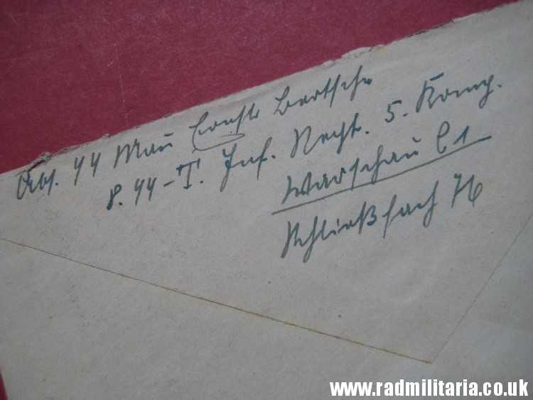 & WW2 German Waffen SS FELDPOST empty ENVELOPE - original DOCUMENT stamp: II/8.SS.TOTENKOPF STANDARTE Briefstempel 16.11.1940 - Image 5