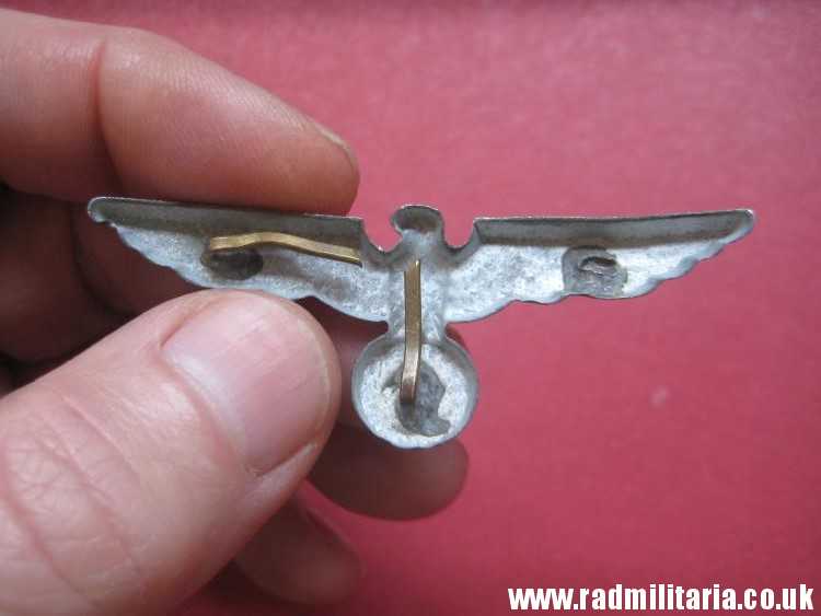 & WW2 original German Wehrmacht EAGLE CAP BADGE in good condition, no maker marks - zinc. - Image 6