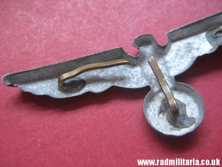 & WW2 original German Wehrmacht EAGLE CAP BADGE in good condition, no maker marks - zinc. - Image 7