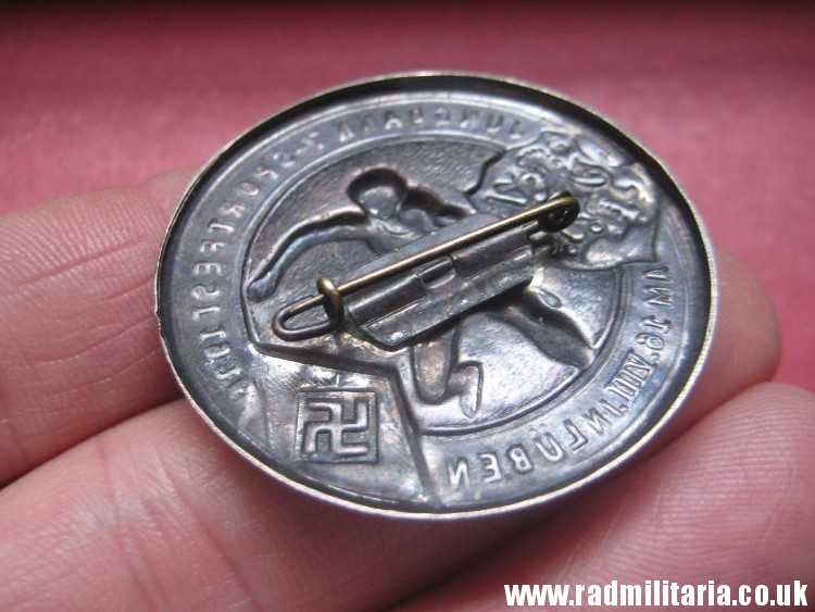 & pre WW2 German HITLER YOUTH HJ 1936 TINNIE BADGE in perfect condition. JUNGBANN 7 SPORTFEST 1936 LUBEN - genuine !! - Image 11