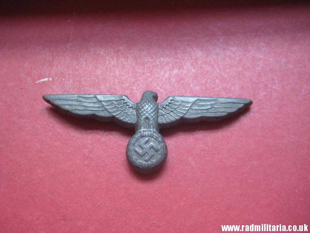 & WW2 original German Wehrmacht EAGLE CAP BADGE in good condition, no maker marks - zinc. - Image 4