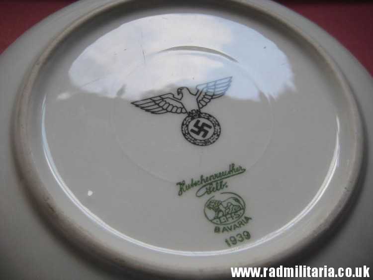 & WW2 original German WEHRMACHT ceramic CANTEEN small PLATE by Hutschenreuther Selb Bavaria 1939. - Image 15