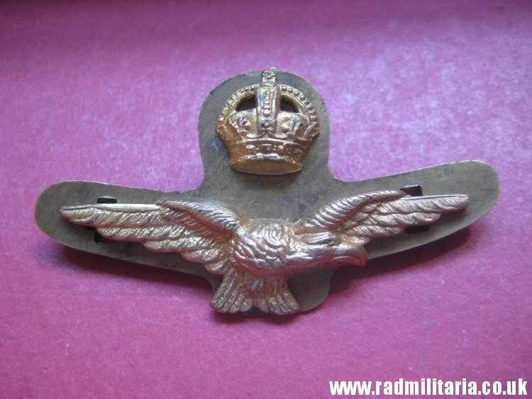 & WW2 Royal Air Force BADGE RAF original badge with maker mark: LUDLOW LONDON, rare. Genuine !! - Image 2
