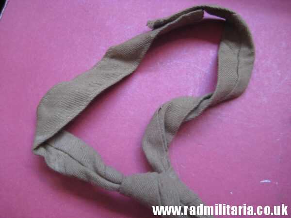 & original WW2 German SA (SturmAbteilung) brown TIE with enamel NSDAP membership badge, as found - 100% genuine. - Image 2