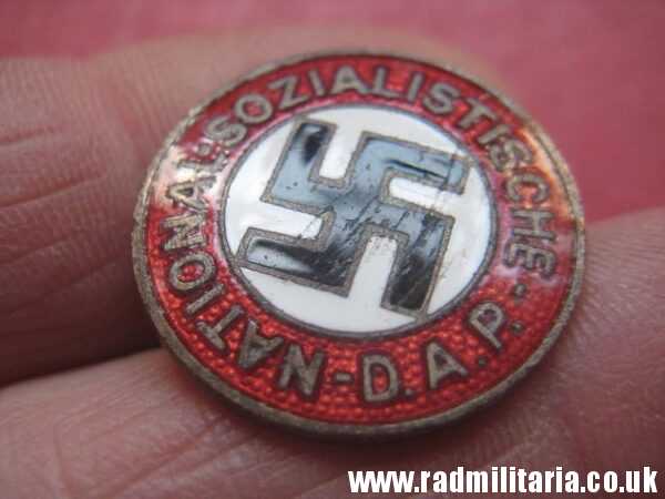 & original WW2 German SA (SturmAbteilung) brown TIE with enamel NSDAP membership badge, as found - 100% genuine. - Image 30