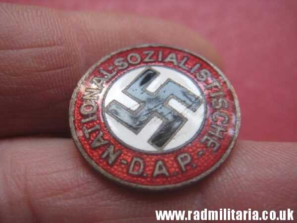 & original WW2 German SA (SturmAbteilung) brown TIE with enamel NSDAP membership badge, as found - 100% genuine. - Image 31