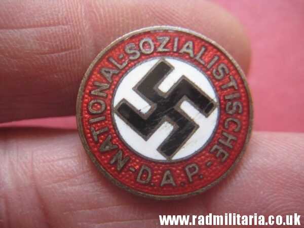 & original WW2 German SA (SturmAbteilung) brown TIE with enamel NSDAP membership badge, as found - 100% genuine. - Image 32