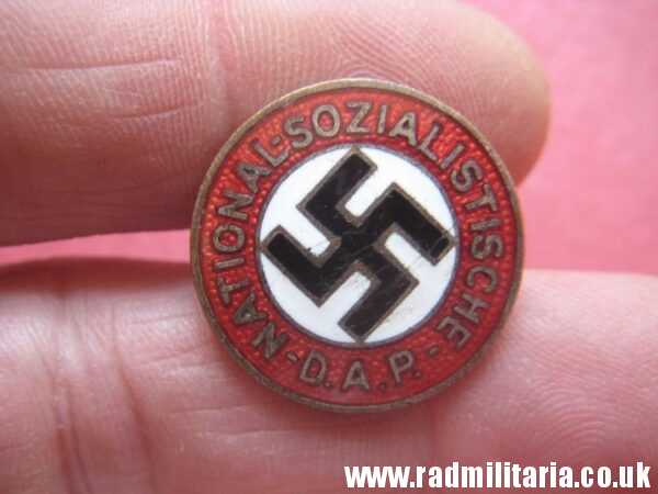 & original WW2 German SA (SturmAbteilung) brown TIE with enamel NSDAP membership badge, as found - 100% genuine. - Image 33