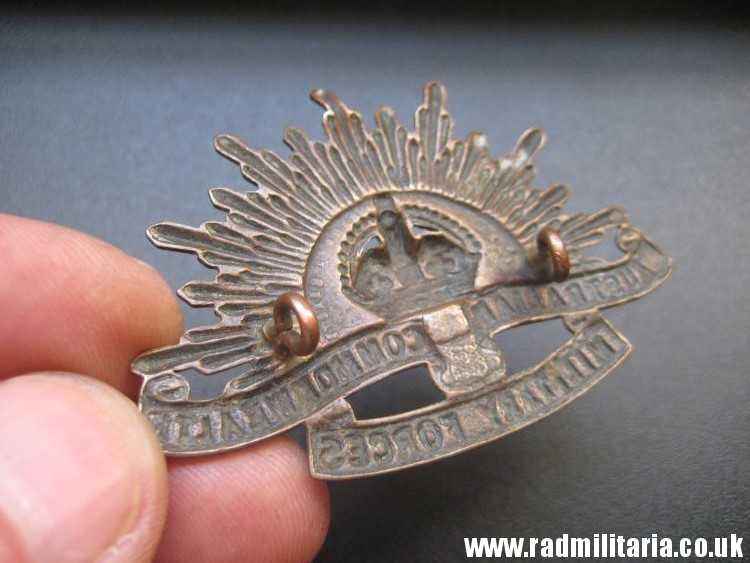 & WW1 Australian RISING SUN BADGE Cap Badge, marked: Stokes Melb. original !! - Image 13