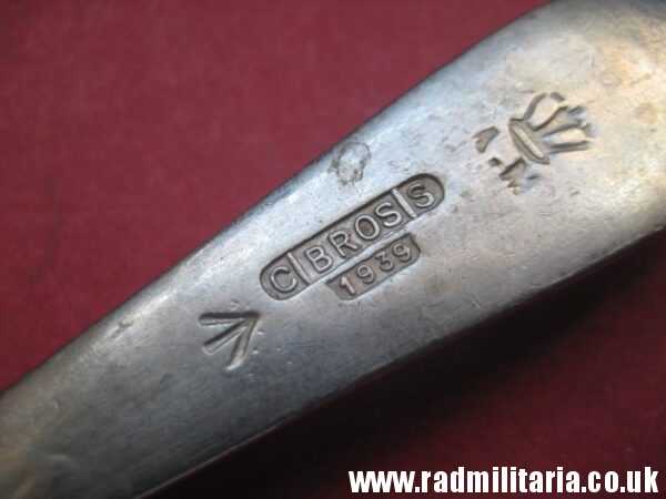 & WW2 British RAF cutlery - SPOON, maker: C BROS S 1939 - A.M. Air Ministry no.905082 - Image 8