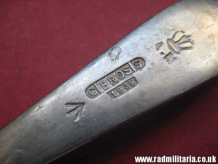 & WW2 British RAF cutlery - SPOON, maker: C BROS S 1939 - A.M. Air Ministry no.905082 - Image 8