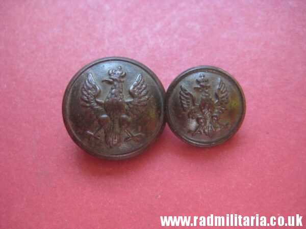 & pre 1939 SET of 2 Polish MILITARY BUTTONS large size & small size, maker: K. Jasinski Poznan - metal detecting find. - Image 4