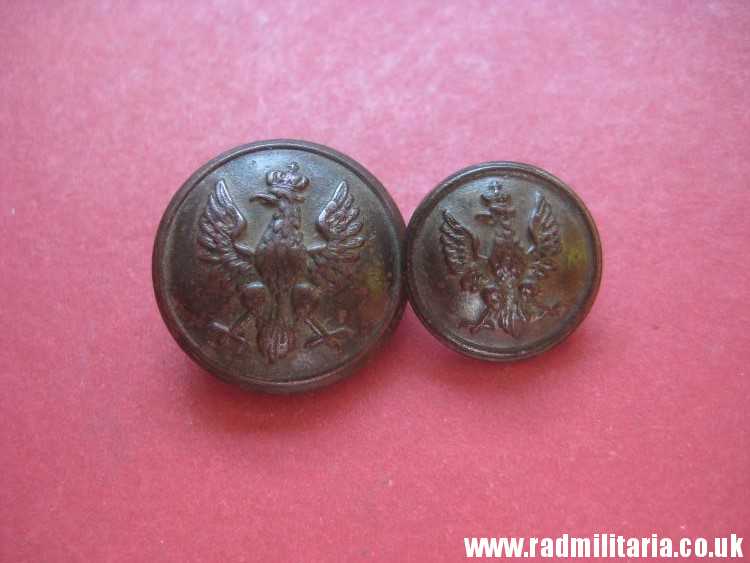 & pre 1939 SET of 2 Polish MILITARY BUTTONS large size & small size, maker: K. Jasinski Poznan - metal detecting find. - Image 4