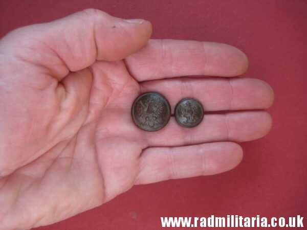 & pre 1939 SET of 2 Polish MILITARY BUTTONS large size & small size, maker: K. Jasinski Poznan - metal detecting find. - Image 7