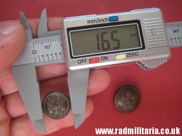 & pre 1939 SET of 2 Polish MILITARY BUTTONS large size & small size, maker: K. Jasinski Poznan - metal detecting find. - Image 12