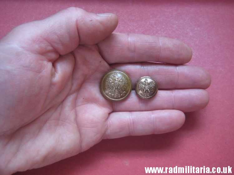 & WW2 RAF 2 Polish MILITARY BUTTONS - SET of 2, marked: FIRMIN London. Polish Air Force. - Image 8