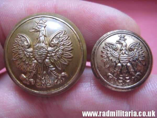 & WW2 RAF 2 Polish MILITARY BUTTONS - SET of 2, marked: FIRMIN London. Polish Air Force. - Image 14