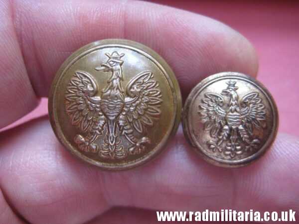 & WW2 RAF 2 Polish MILITARY BUTTONS - SET of 2, marked: FIRMIN London. Polish Air Force. - Image 15
