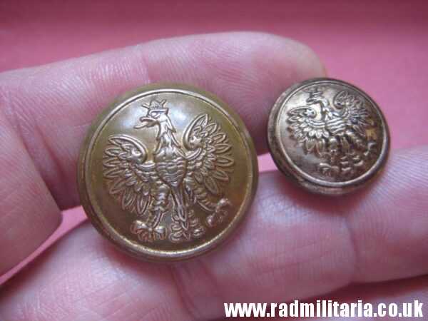 & WW2 RAF 2 Polish MILITARY BUTTONS - SET of 2, marked: FIRMIN London. Polish Air Force. - Image 17