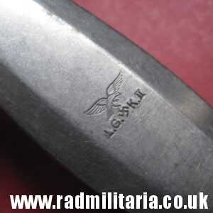 & WW2 German Luftwaffe SPOON - L.G. K.II - Luft Gau Kommando II, original 3rd Reich Cutlery, RARE !!
