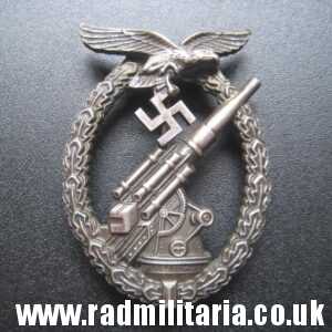 & WW2 original early LUFTWAFFE Flak BADGE v. good condition, perfect quality, maker: BREHMER Markneukirchen