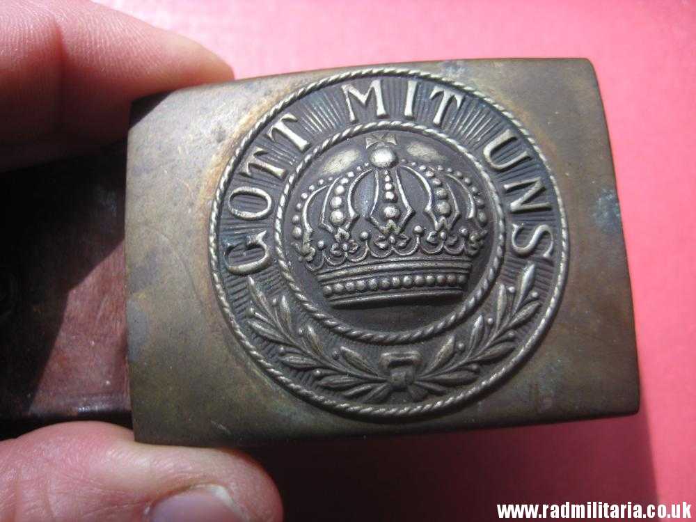 & WW1 German BELT BUCKLE with leather. 100% genuine - as found. Maker: ENDERLICH. N. BERLIN. - Image 4