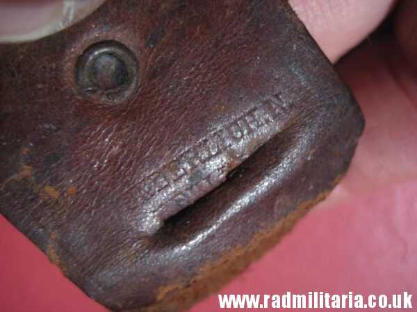 & WW1 German BELT BUCKLE with leather. 100% genuine - as found. Maker: ENDERLICH. N. BERLIN. - Image 8