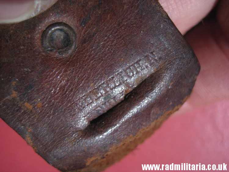 & WW1 German BELT BUCKLE with leather. 100% genuine - as found. Maker: ENDERLICH. N. BERLIN. - Image 8
