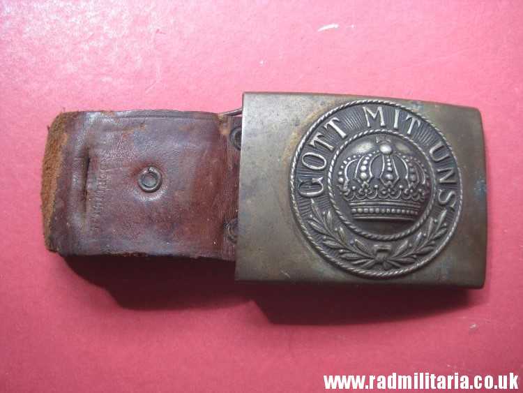 & WW1 German BELT BUCKLE with leather. 100% genuine - as found. Maker: ENDERLICH. N. BERLIN. - Image 10