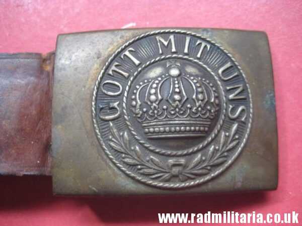 & WW1 German BELT BUCKLE with leather. 100% genuine - as found. Maker: ENDERLICH. N. BERLIN. - Image 15