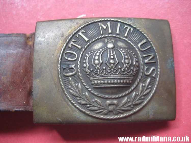 & WW1 German BELT BUCKLE with leather. 100% genuine - as found. Maker: ENDERLICH. N. BERLIN. - Image 15