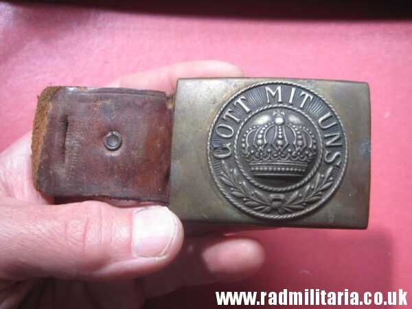 & WW1 German BELT BUCKLE with leather. 100% genuine - as found. Maker: ENDERLICH. N. BERLIN. - Image 17