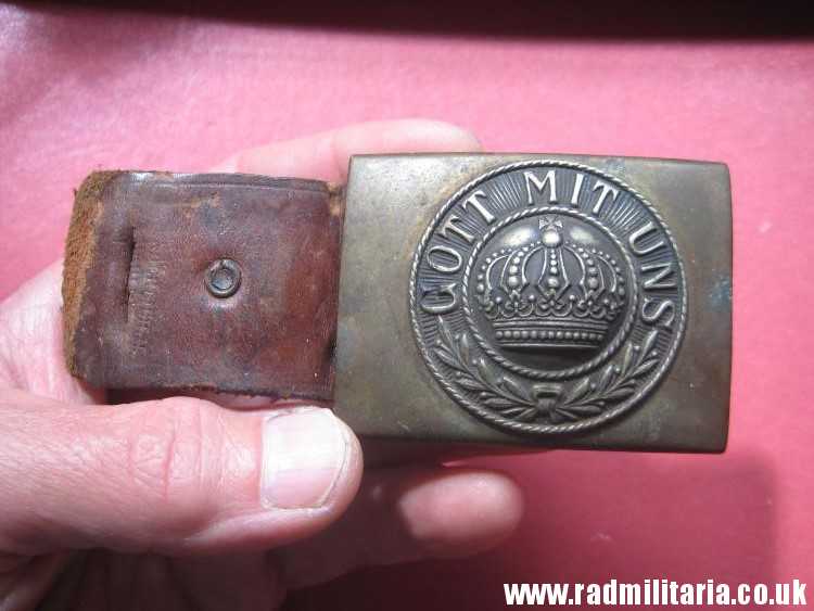 & WW1 German BELT BUCKLE with leather. 100% genuine - as found. Maker: ENDERLICH. N. BERLIN. - Image 17