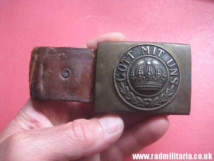 & WW1 German BELT BUCKLE with leather. 100% genuine - as found. Maker: ENDERLICH. N. BERLIN. - Image 26