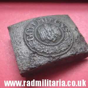 & WW2 original Wehrmacht steel BELT BUCKLE - GOTT MIT UNS - metal detecting find