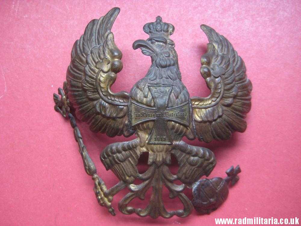 & WW1 original German pickelhaube EAGLE CAP BADGE - metal detecting find. - Image 4