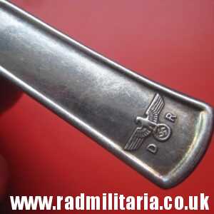 & WW2 genuine LOBSTER FORK from Goering's private dining car, marked: DR 241 - 3RD REICH CUTLERY maker: Bruckmann & Sohne