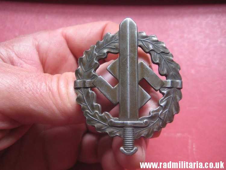 & WW2 German SA SPORT BADGE maker: BERG & NOLTE A.G. made of steel no. 482488 - genuine !! - Image 12