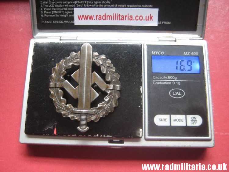 & WW2 German SA SPORT BADGE maker: BERG & NOLTE A.G. made of steel no. 482488 - genuine !! - Image 16