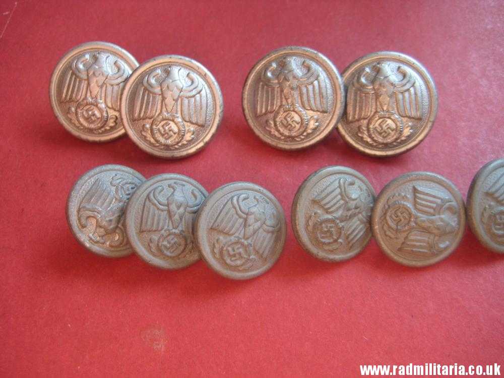 & WW2 SET of 10 original RMBO BUTTONS with Eagle - genuine. - Image 3