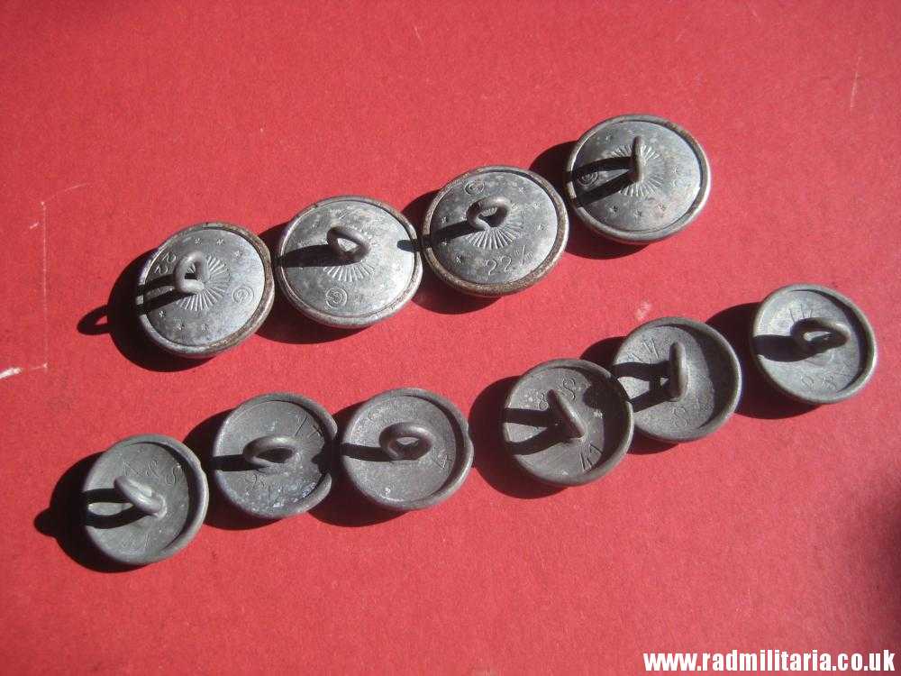 & WW2 SET of 10 original RMBO BUTTONS with Eagle - genuine. - Image 6