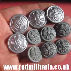 & WW2 SET of 10 original RMBO BUTTONS with Eagle - genuine.