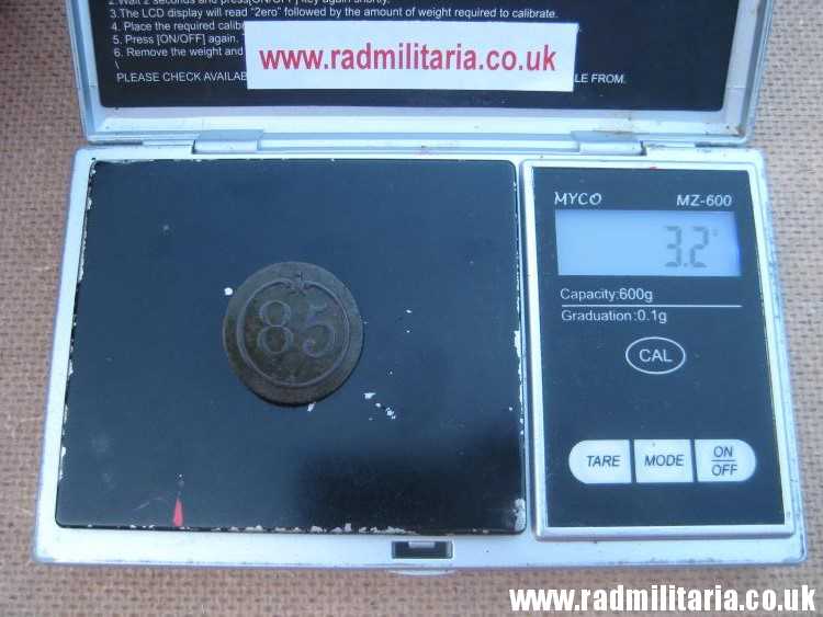 & original large size NAPOLEONIC 85th Infantry Regiment BUTTON with number - metal detecting find. FRANCE - Image 10