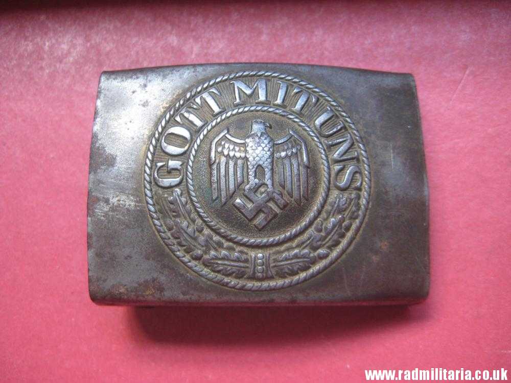 & WW2 German KRIEGSMARINE late war BELT BUCKLE made of steel, rare. - Image 5