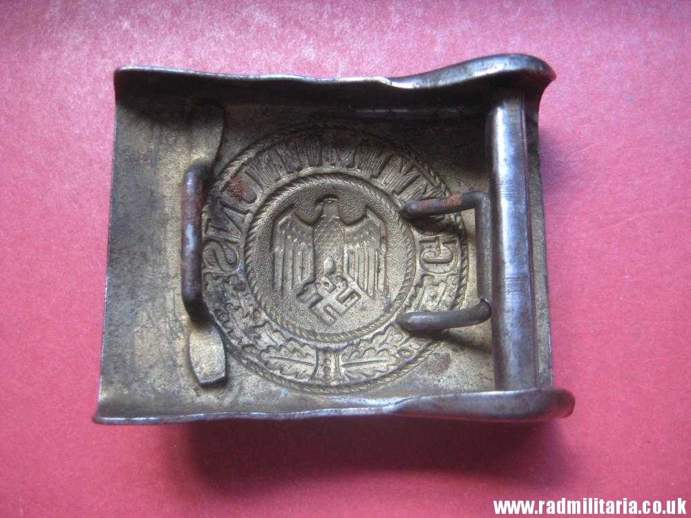 & WW2 German KRIEGSMARINE late war BELT BUCKLE made of steel, rare. - Image 2