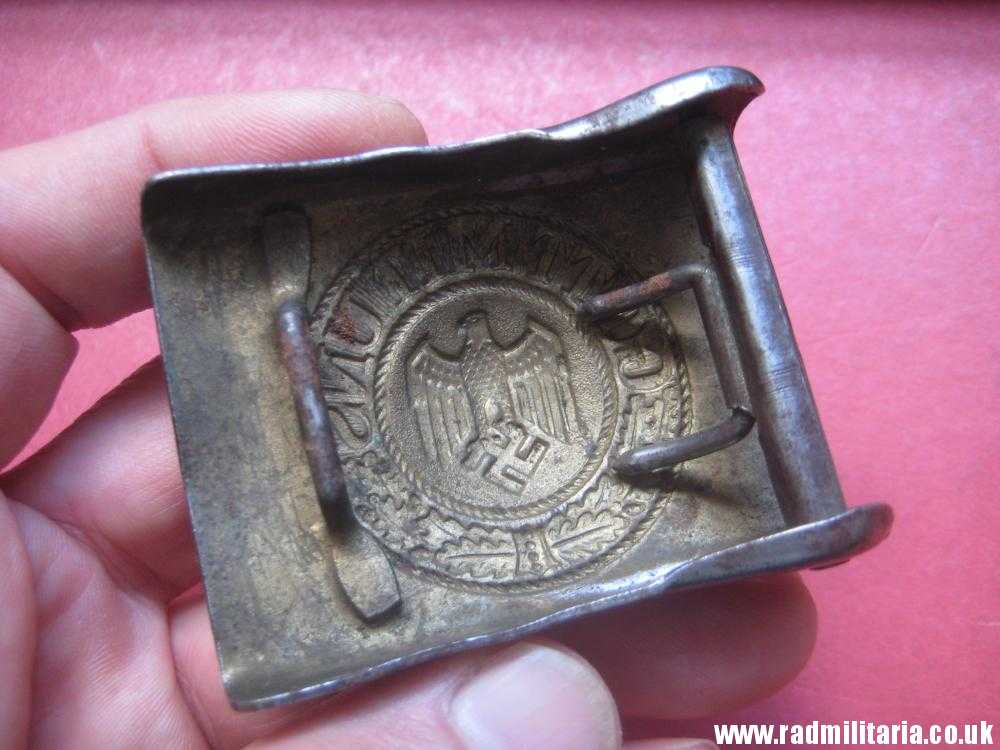 & WW2 German KRIEGSMARINE late war BELT BUCKLE made of steel, rare. - Image 4