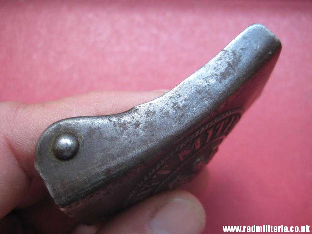 & WW2 German KRIEGSMARINE late war BELT BUCKLE made of steel, rare. - Image 9