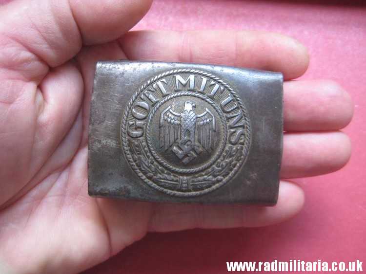 & WW2 German KRIEGSMARINE late war BELT BUCKLE made of steel, rare. - Image 10