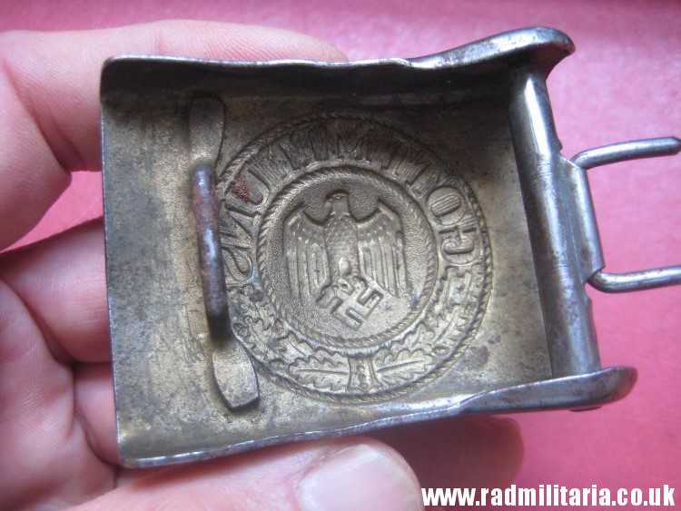 & WW2 German KRIEGSMARINE late war BELT BUCKLE made of steel, rare. - Image 16